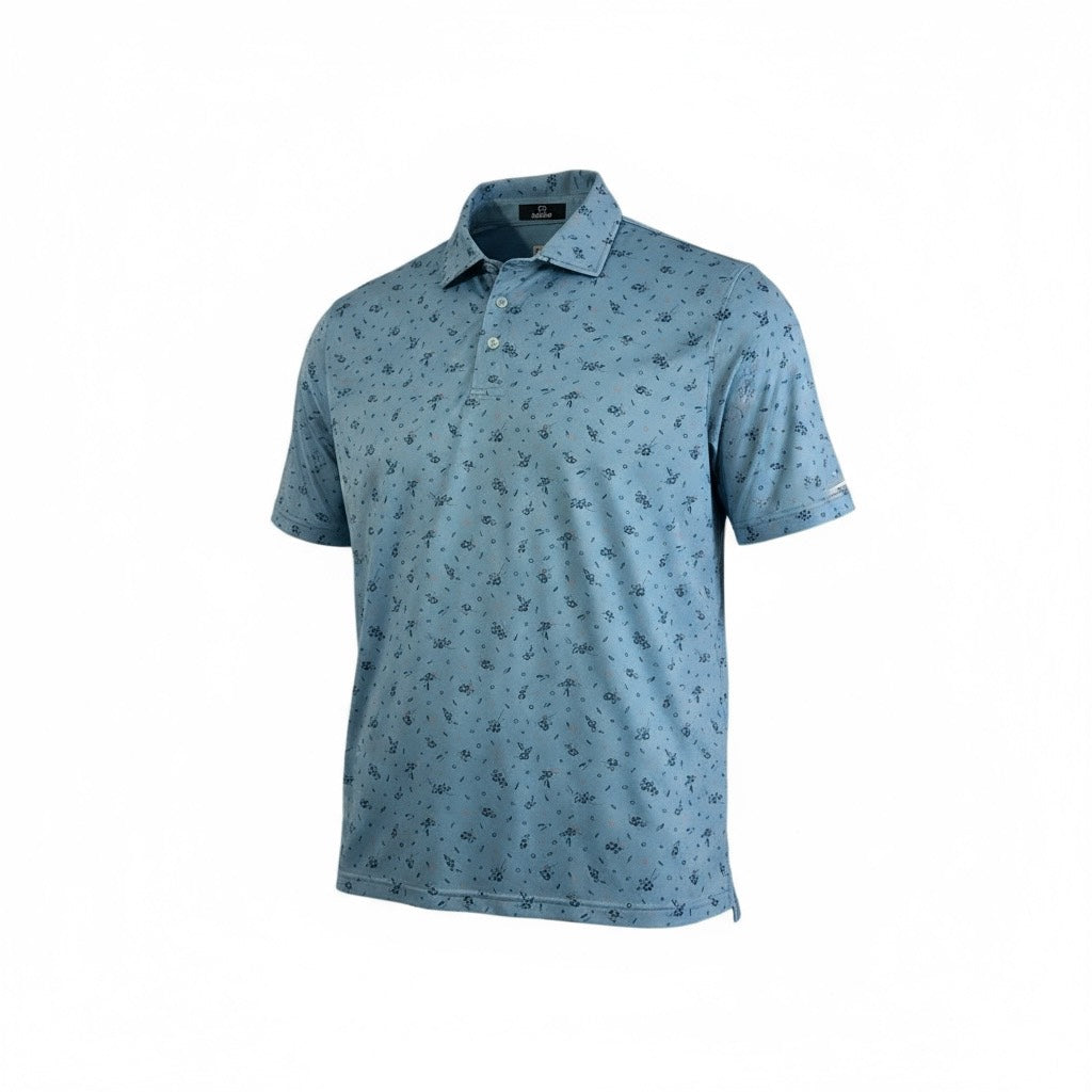 Blue Hibiscus-Performance Polo