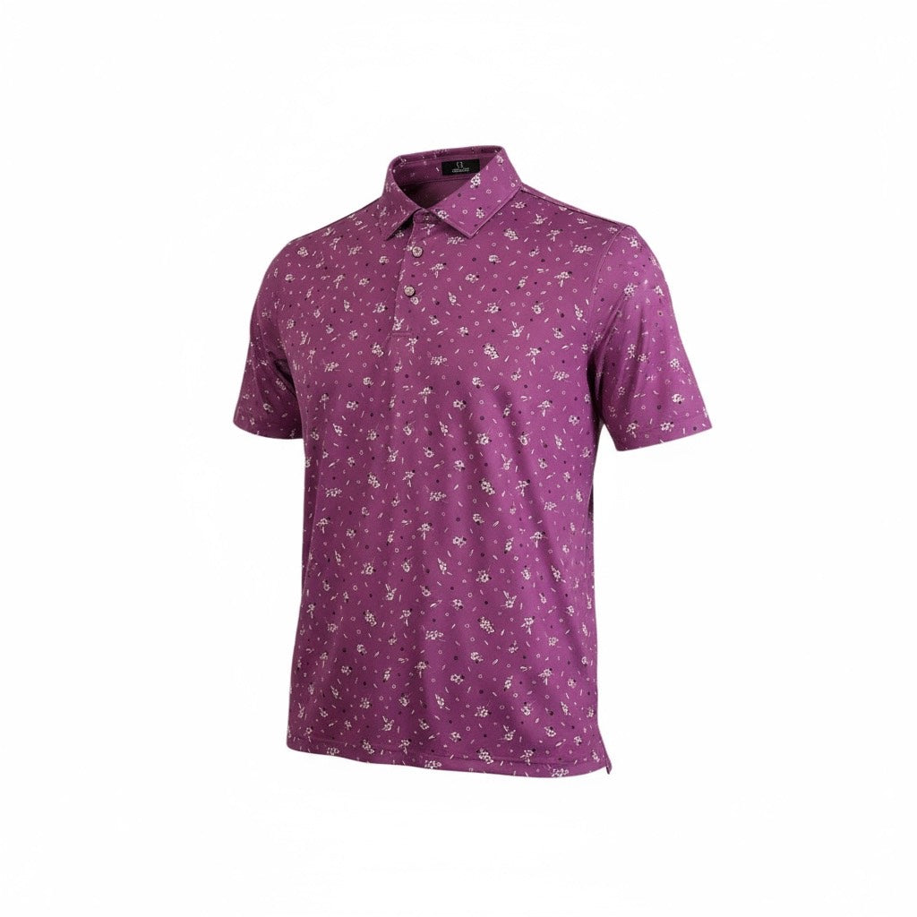 Pink Hibiscus-Performance Polo