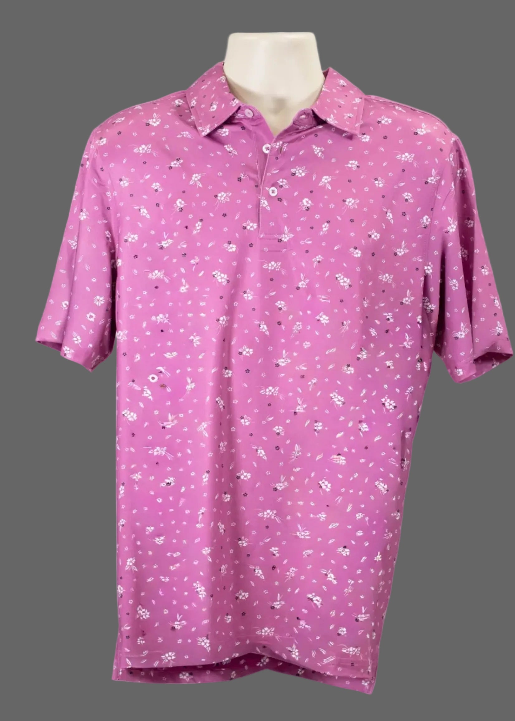 The Pink Hibiscus Performance Jersey Polo